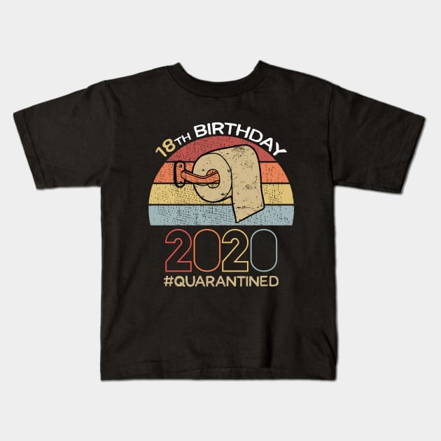 18th Birthday 2020 Quarantined Social Distancing Funny Quarantine Kids T-Shirt by DragonTees